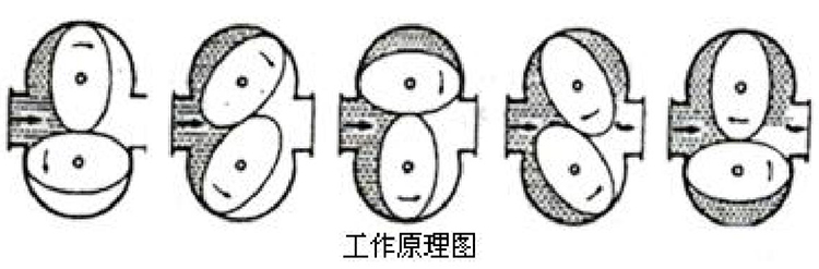 脈沖輸出橢圓齒輪流量計(jì)工作原理圖